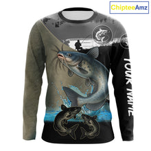 Load image into Gallery viewer, Catfish fishing scales customize performance long sleeves Fishing shirts, Catfish fishing jerseys NQS11562