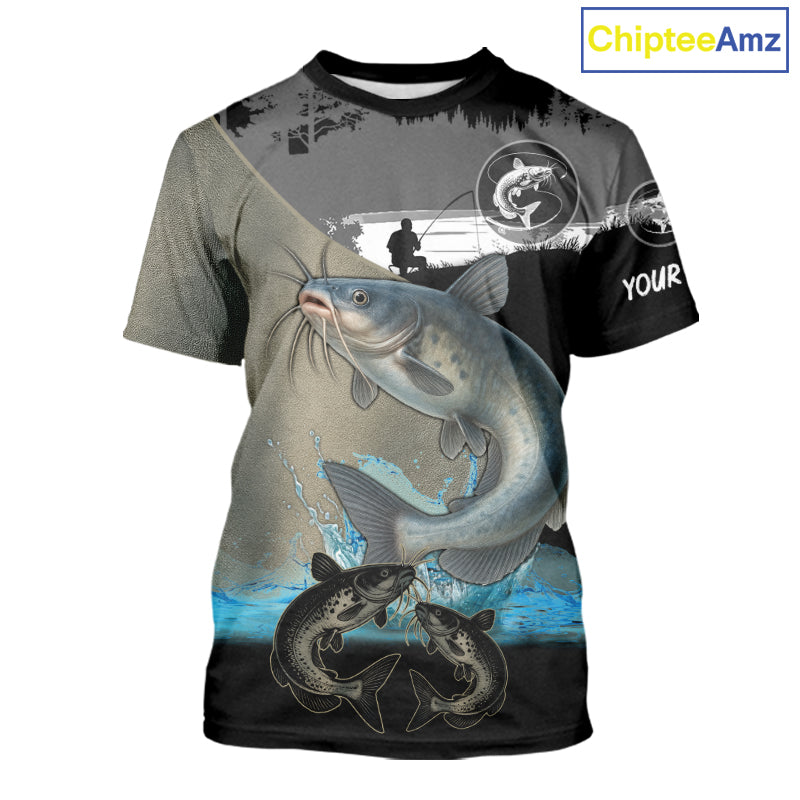 Catfish fishing scales customize performance long sleeves Fishing shirts, Catfish fishing jerseys NQS11562