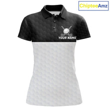 Load image into Gallery viewer, Black and White Golf Polo shirts For Women Custom golf attire for ladies, best golf gifts for women NQS11702