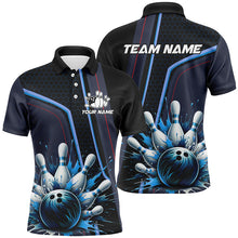 Load image into Gallery viewer, Personalized Bowling shirt for Men Custom Team's Name Bowling League Jersey, Gift For Bowlers | Blue NQS8852
