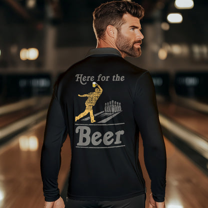 Personalized Black Retro Bowling shirts For Men custom Here for the beer bowling team jerseys NQS9409