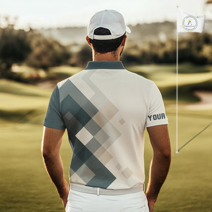 Vintage Pastel Argyle Pattern Golf Polo Shirt For Men Custom retro mens golf outfit NQS10232