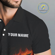 Load image into Gallery viewer, Flame Broken Golf Ball Custom Men golf polo shirt, personalized cool golf outfit for men NQS10101