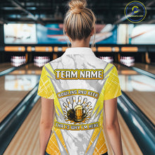 Load image into Gallery viewer, Bowling and beer That&#39;s why I&#39;m here Funny Women Bowling Shirts Custom Team Bowling Jerseys NQS10134