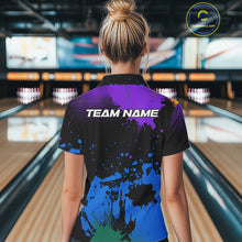 Load image into Gallery viewer, Personalized Bowling Polo, Quarter Zip Shirts For Women Custom Team Bowling Jersey Gift For Bowlers NQS10596
