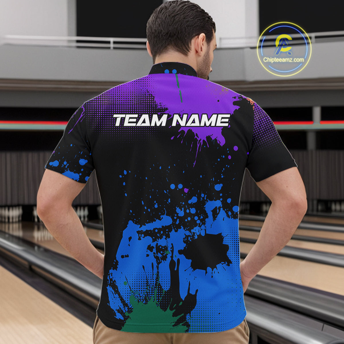 Personalized Bowling Polo, Quarter Zip Shirts For Men Custom Team Bowling Jersey Gift For Bowlers NQS10596
