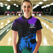 Load image into Gallery viewer, Personalized Bowling Polo, Quarter Zip Shirts For Women Custom Team Bowling Jersey Gift For Bowlers NQS10596