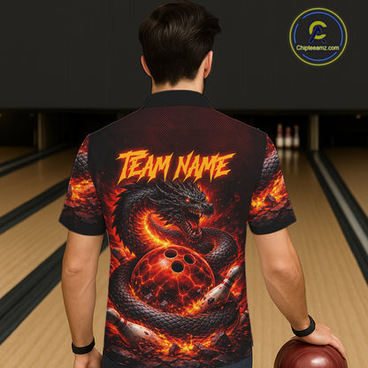 Custom Red Dragon Bowling Hawaiian Shirt, Team Bowling League jerseys NQS11588