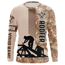 Load image into Gallery viewer, Personalized Roofing Roof repair UV Protection Long sleeve, T-shirt for Roofing Contractors, Roofers FSD4059