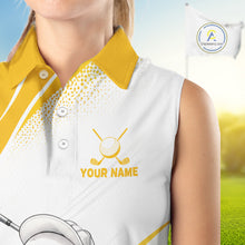 Load image into Gallery viewer, Funny Duck Swing Womens Sleeveless Golf Polo Shirt, Cute Duck Print Shirt, Sporty Animal Golf Gift NHT1220