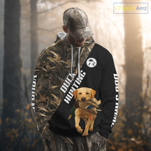 Load image into Gallery viewer, Waterfowl Duck Hunting With Yellow Lab Dogs, Custom Name All Over Print Shirts NHT234
