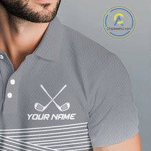 Load image into Gallery viewer, Personalized Golf Polo Shirt Custom Name Golf Club Polo For Men Golf Tournament Apparel|Gray NHT1098