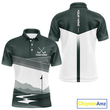 Load image into Gallery viewer, Personalized Golf Polo Shirt Custom Name Golf Club Polo For Men Golf Tournament Apparel|Green 