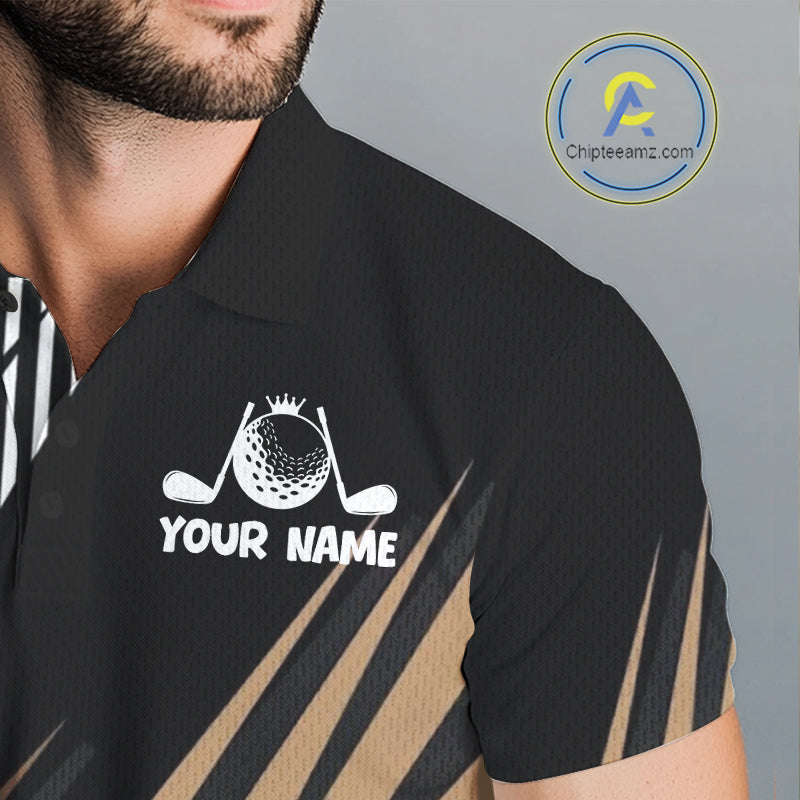 Personalized Raccoon Mens Golf Polo Shirt For Team, Brown Pattern Sport Golf Jersey NHT934