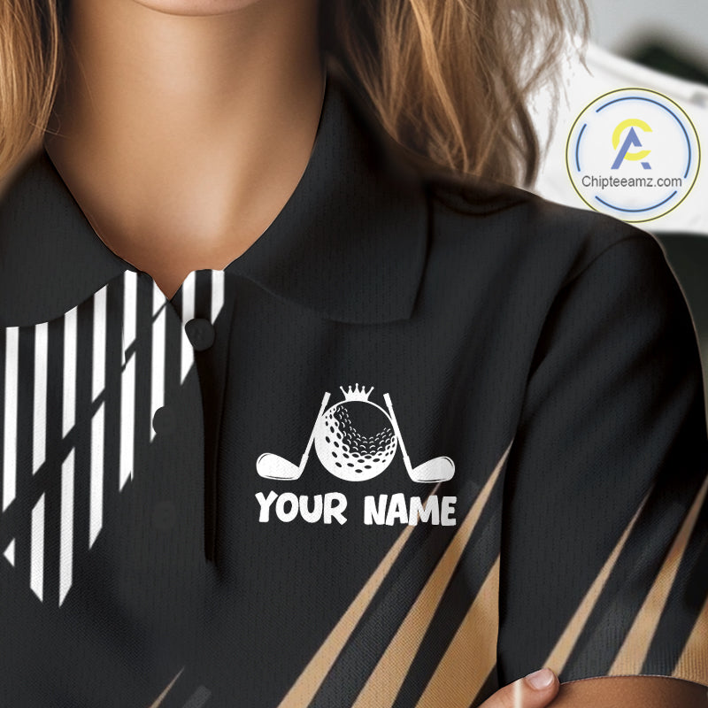 Personalized Raccoon Womens Golf Polo Shirt For Team, Brown Pattern Sport Golf Tournament NHT934