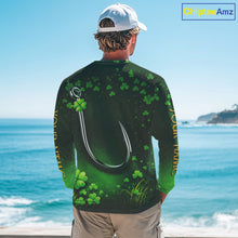 Load image into Gallery viewer, Custom St Patrick's Day Hook Fishing Shirts Long Sleeve, Performance Fishing Shirts NHT424