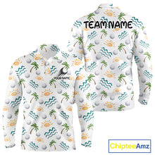 Load image into Gallery viewer, Personalized Tropical Palm Trees Mens Golf Polo Shirts Summers Team Golf Clothes NHT778