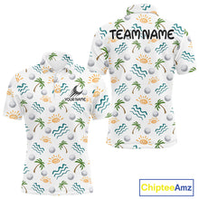 Load image into Gallery viewer, Personalized Tropical Palm Trees Mens Golf Polo Shirts Summers Team Golf Clothes NHT778