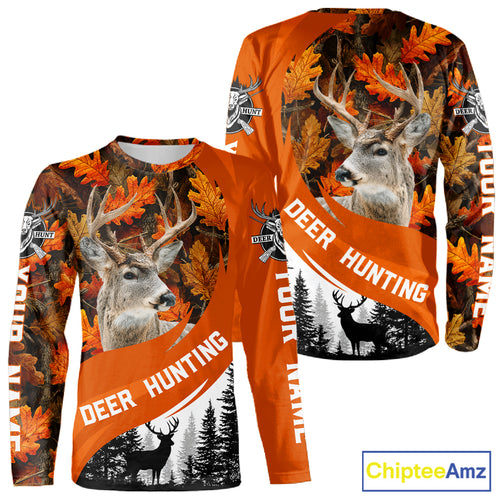 Personalized Deer Hunting Orange Camo Shirts, Season Deer Hunting, Deer Hunting Gift NHT310