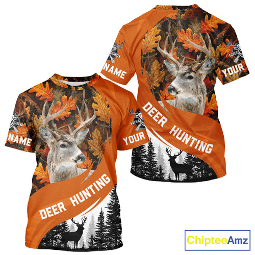 Personalized Deer Hunting Orange Camo Shirts, Season Deer Hunting, Deer Hunting Gift NHT310