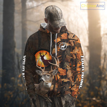 Load image into Gallery viewer, Whitetail Deer Hunting Orange Camo 3D All-Over Printed Shirt, Custom Name Hunting Shirt NHT251
