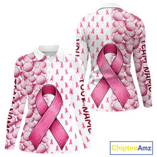 Load image into Gallery viewer, Personalized Pink Ribbons Pattern Golf Balls Breast Cancer Awareness Golf Attire For Womens NHT800