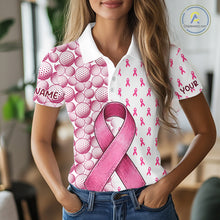 Load image into Gallery viewer, Personalized Pink Ribbons Pattern Golf Balls Breast Cancer Awareness Golf Attire For Womens NHT800