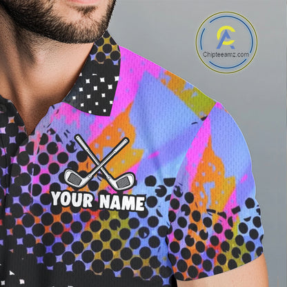 Custom Team Name Crazy Rooster Golf Polo Shirt Personalized Mens Performance Golf Jersey NHT952