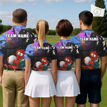 Load image into Gallery viewer, Custom Team Name Crazy Rooster Golf Polo Shirt Personalized Womens Performance Golf Jersey NHT952
