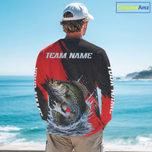 Load image into Gallery viewer, Crappie Fishing Long Sleeve Tournament Shirts, Personalized Crappie Fishing Jerseys NHT586