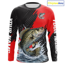 Load image into Gallery viewer, Crappie Fishing Long Sleeve Tournament Shirts, Personalized Crappie Fishing Jerseys NHT586
