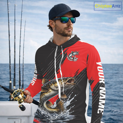 Hooded Catfish Fishing Long Sleeve Tournament Shirts, Personalized Catfish Fishing Jerseys NHT589