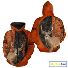 Load image into Gallery viewer, Whitetail Deer Hunting Orange Camo 3D All Over Printed Shirt, Custom Name Hunting Shirt NHT259