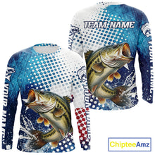 Load image into Gallery viewer, Design Texas Flag Bass Fishing Shirts, Texas Bass Fishing Shirts Long Sleeve  NHT603