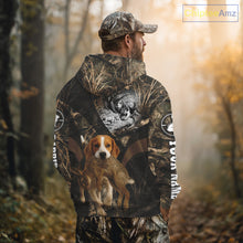 Load image into Gallery viewer, Personalized Rabbit Hunting Beagle Dog Camouflage Custom Name 3D Shirts, Rabbit Hunting Gifts NHT326
