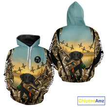 Load image into Gallery viewer, Duck Hunting Black Labrador 3D All Over Printed Camouflage Shirts, Duck Hunting Clothes NHT263
