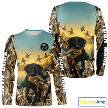 Load image into Gallery viewer, Duck Hunting Black Labrador 3D All Over Printed Camouflage Shirts, Duck Hunting Clothes NHT263