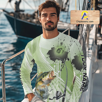 Largemouth Bass Fishing Shirts Long Sleeve, Personalized Fishing Gift NHT379