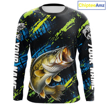 Load image into Gallery viewer, Personalized Bass Fishing Sport Jerseys For Men, Bass Fishing Shirt Long Sleeve NHT494