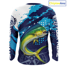 Load image into Gallery viewer, Custom Mahi Mahi Long Sleeve Fishing Shirts For Men, Design Mahi Mahi Fishing Jerseys NHT633
