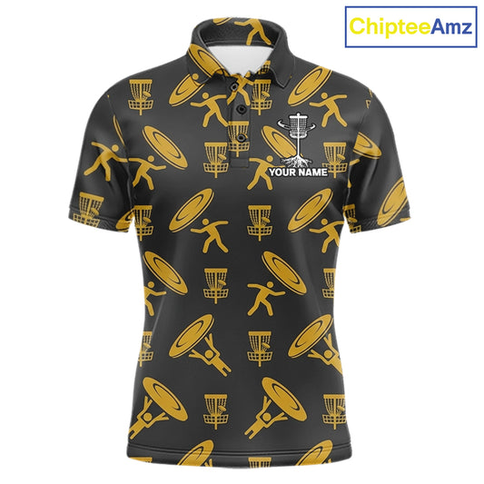 Personalized Disc Golf Polo Shirt Custom Name Golf Shirt Disc Golfer Gift Performance Polo For Men