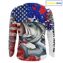 Load image into Gallery viewer, Custom Striped Bass Fishing Saltwater Performance Shirts, Fishing Shirt For Men NHT498