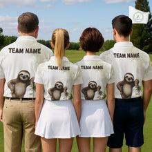 Load image into Gallery viewer, Custom Sloth Golf Polo Shirt - Funny Personalized Sloth Golf Apparel Short &amp; Long Sleeve Polo NHT1179