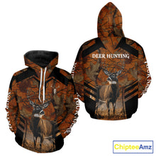 Load image into Gallery viewer, Whitetail Deer Hunting Shirt Orange Camo Custom Name, Deer Hunting Clothes NHT285