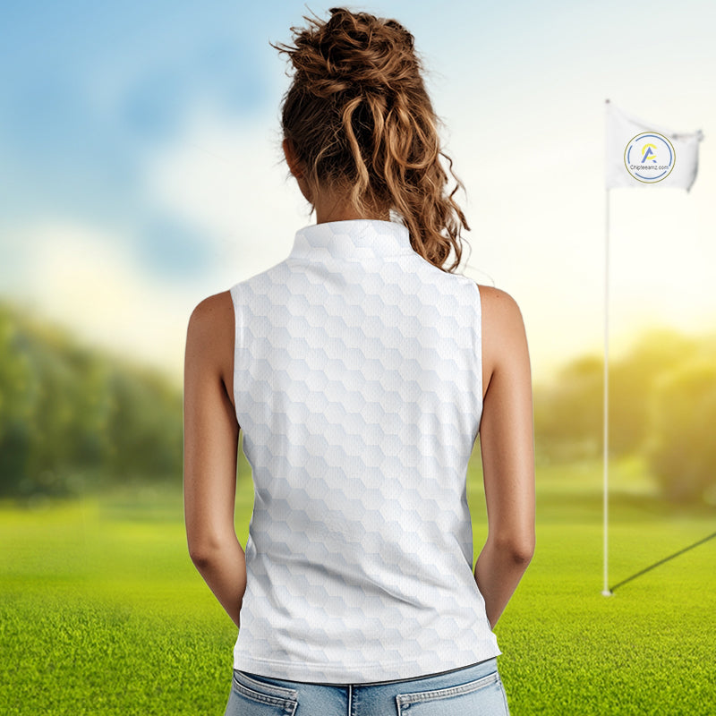 Florida Flag Personalized Golf Pattern Ball Womens Sleeveless Polo Shirts Patriotic Golf Shirts NHT675