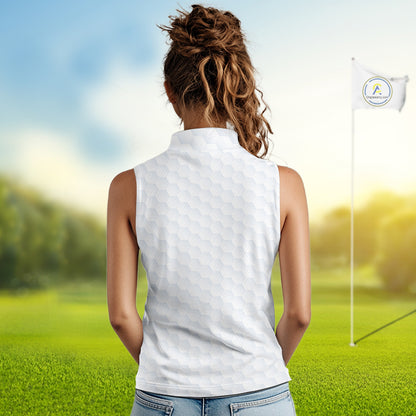 Canada Flag Personalized Golf Pattern Ball Womens Sleeveless Polo Shirts Patriotic Golf Shirts For Mens NHT677