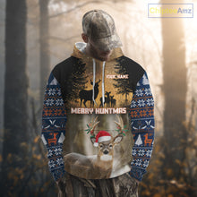 Load image into Gallery viewer, Personalized Huntmas Deer Hunting Shirt, Merry Huntmas Deer hunting Christmas Gifts NHT289