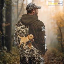Load image into Gallery viewer, Yellow Lab Hunting Dog Customized Name All Over Print Shirts For Hunters NHT293