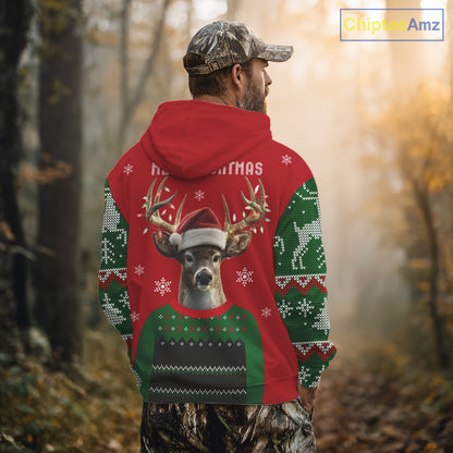 Merry Huntmas Deer Hunting Christmas Gifts, Personalized Huntmas Deer Hunting Shirt NHT307