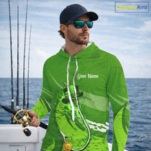 Load image into Gallery viewer, Custom Name St Patrick's Day Long Sleeve Fishing Shirts, St Patty's Day Hook Fishing Jerseys NHT425